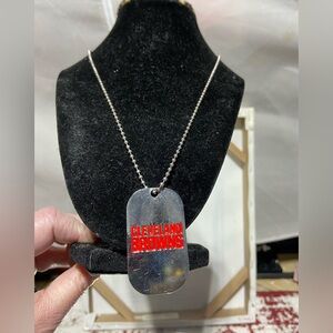 Cree Cleveland Browns Dog Tag Necklace. Football